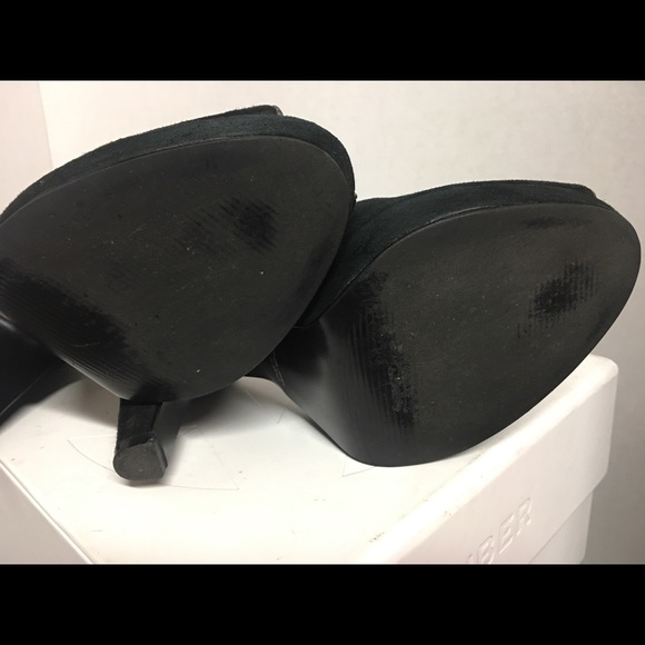 CASSANDRA RAY BlackSuedePewter LeatherTrimPlatform - Picture 5 of 7